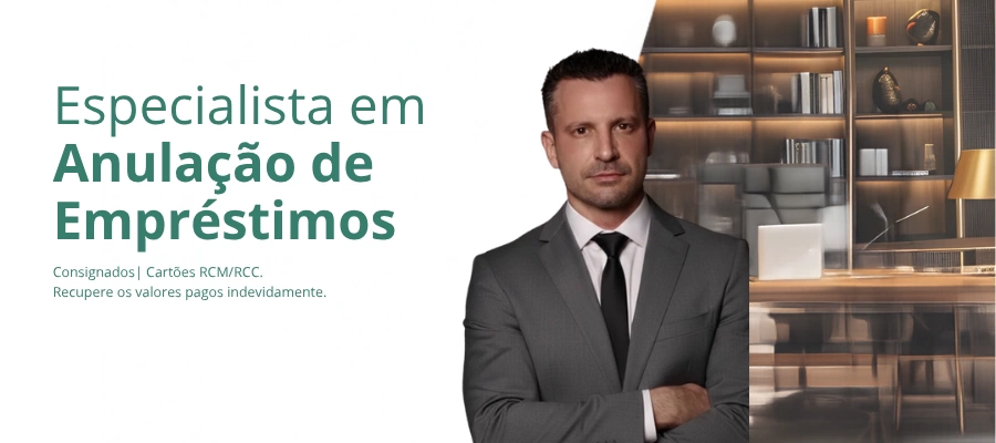 Especialista em&nbsp;Anula&ccedil;&atilde;o de
Empr&eacute;stimos
Consignados | Pessoais | Cart&otilde;es RCM/RCC. Recupere os
valores pagos indevidamente.